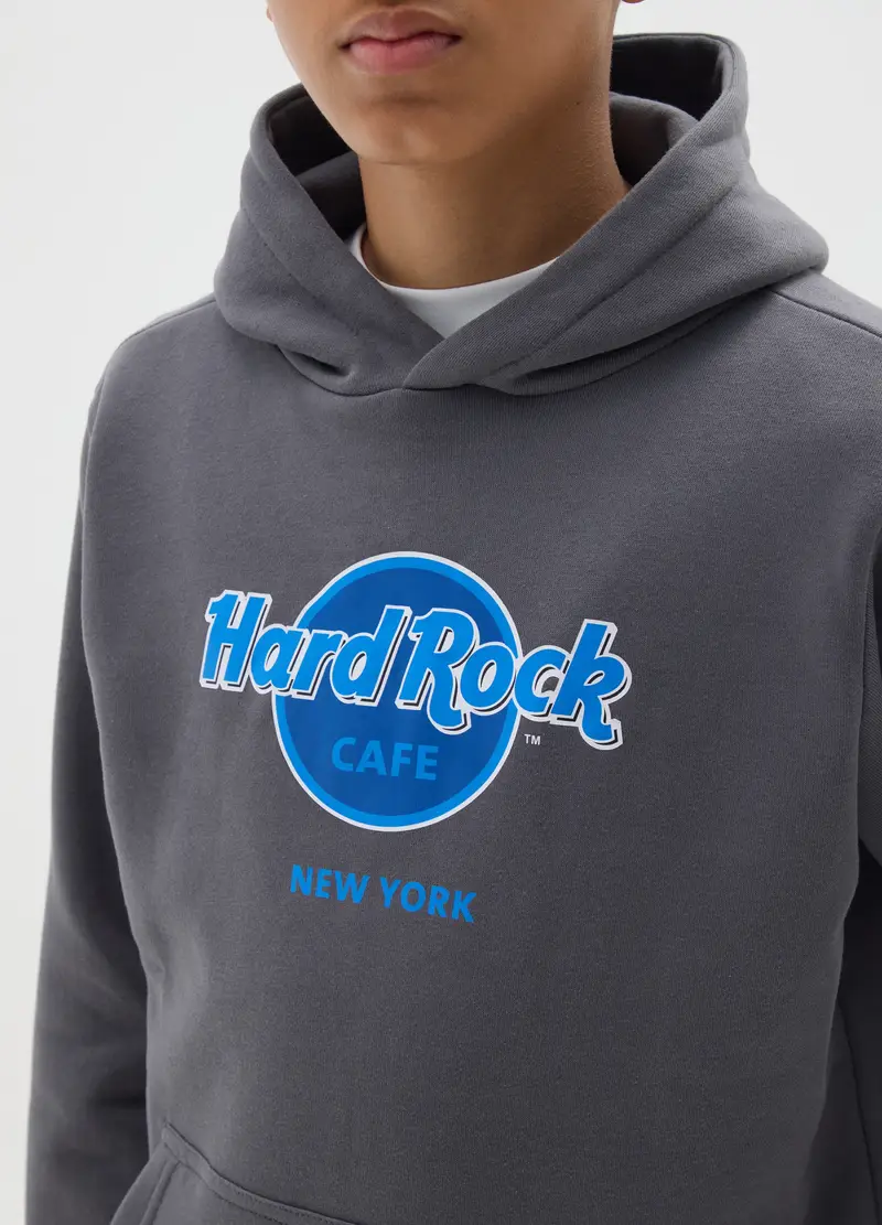 Felpa Da Bambino In Misto Cotone Grigia Con Logo Hard Rock Cafe, Grigio miniatura 3