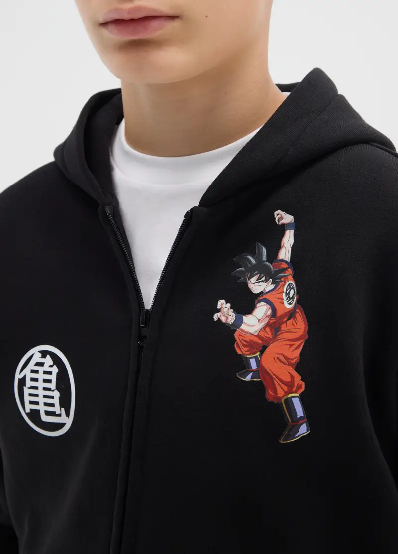 Felpa Da Bambino In Misto Cotone Nera Regular Fit, Nero miniatura 3