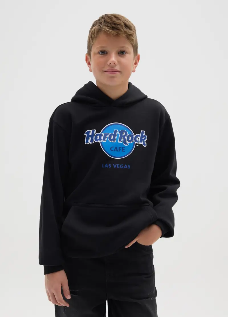 Felpa Da Bambino In Misto Cotone Nero Regular Fit, Nero