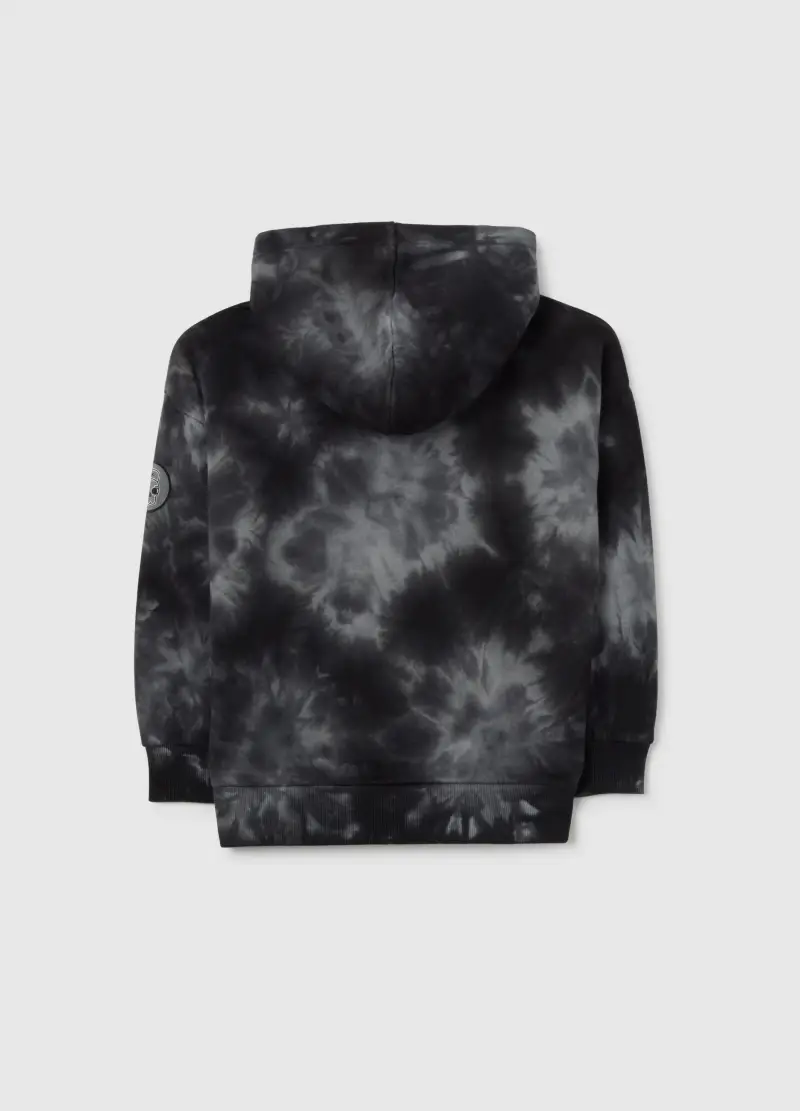 Felpa Da Bambino In Misto Cotone Tie Dye Multicolor Oversize, Multicolor miniatura 2