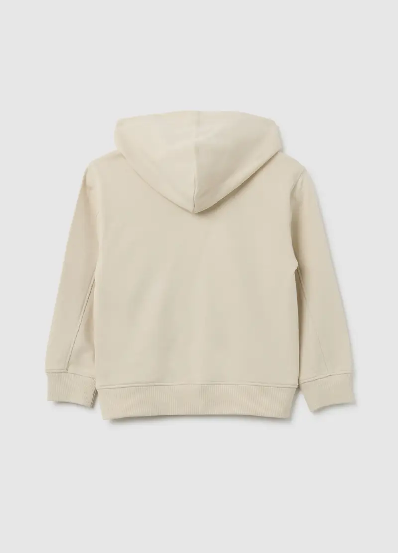 Felpa Da Bambino In Puro Cotone Beige Regular Fit, Beige miniatura 2