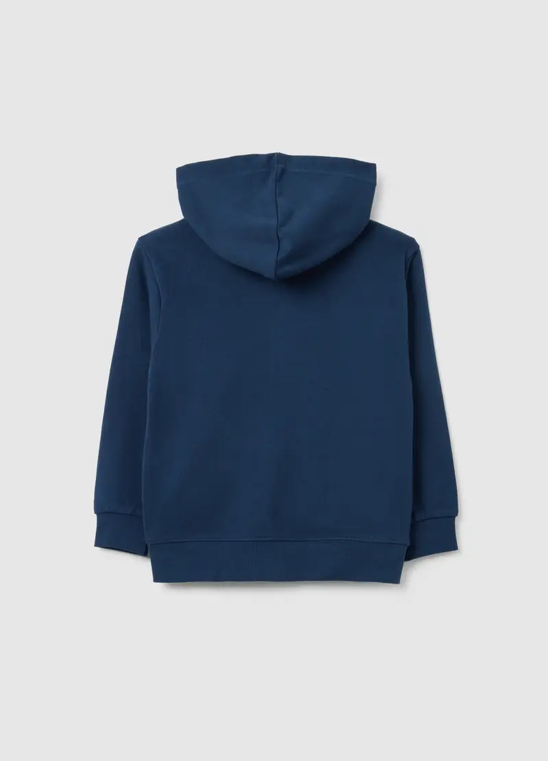 Felpa Da Bambino In Puro Cotone Blu Regular Fit, Blu miniatura 2