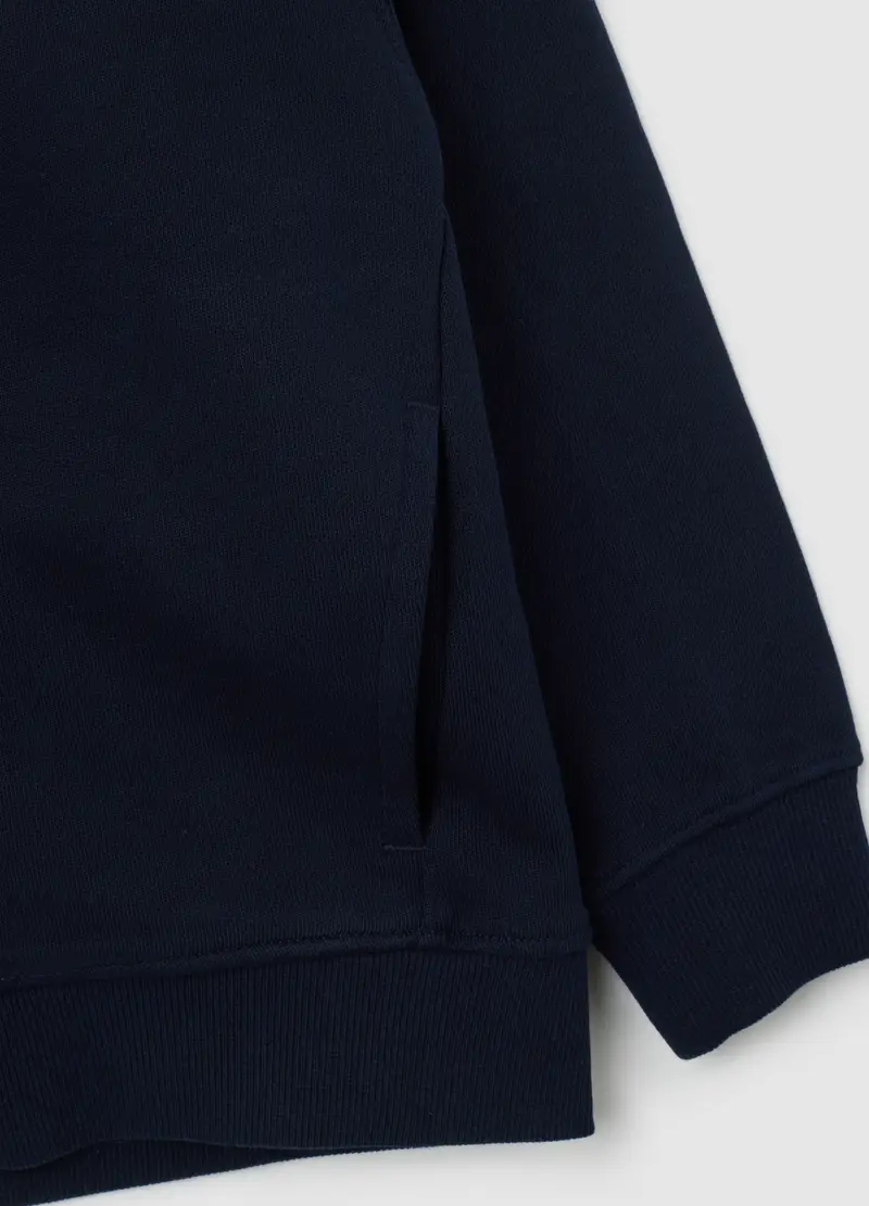 Felpa Da Bambino In Puro Cotone Blu Regular Fit, Blu miniatura 3