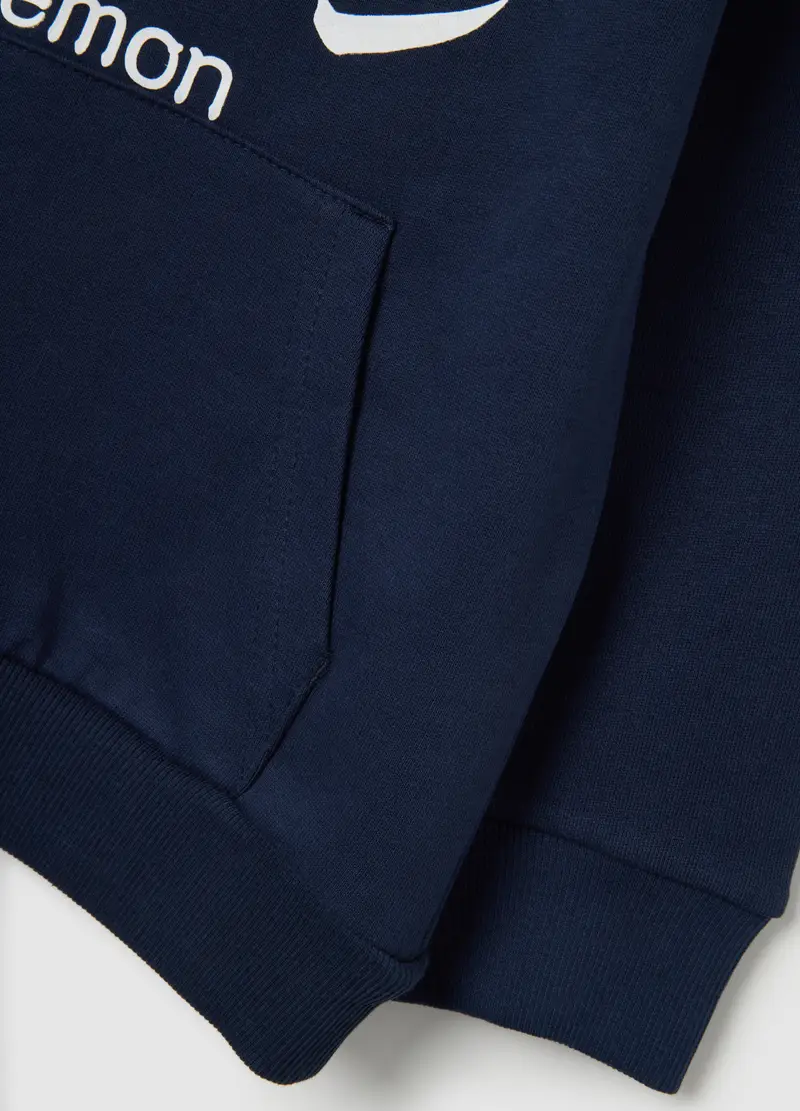 Felpa Da Bambino In Puro Cotone Blu Vestibilità Fit Con Stampa Pokémon, Blu miniatura 3