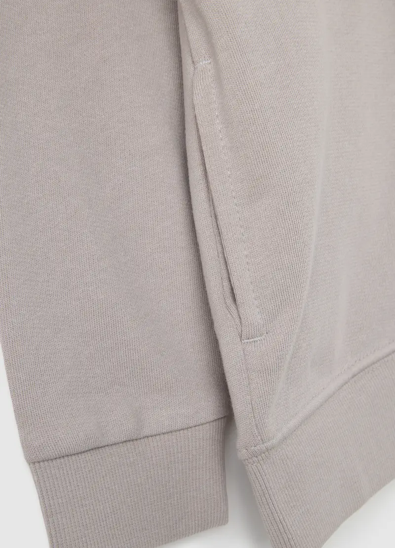 Felpa Da Bambino In Puro Cotone Grigia Regular Fit, Grigio miniatura 3