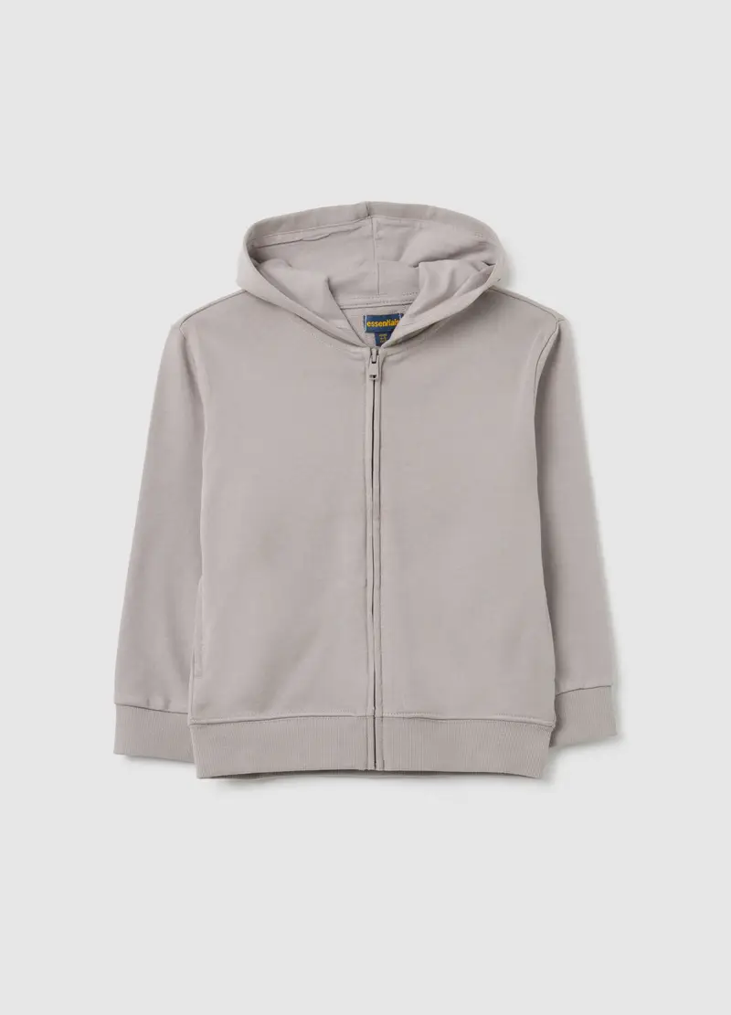 Felpa Da Bambino In Puro Cotone Grigia Regular Fit, Grigio