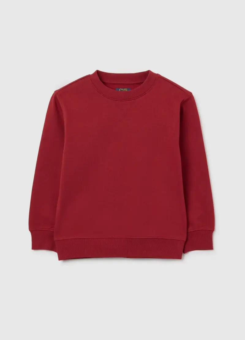 Felpa Da Bambino In Puro Cotone Rosso Regular Fit, Rosso