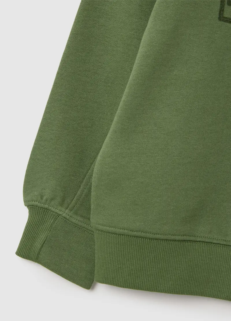 Felpa Da Bambino In Puro Cotone Verde Regular Fit Con Logo Jurassic World, Verde miniatura 3