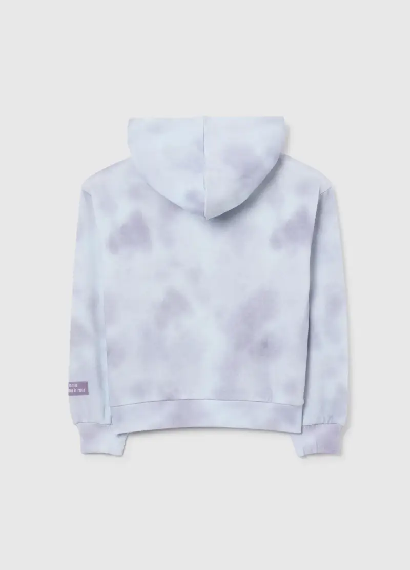 Felpa Da Ragazza In Cotone Multicolor Regular Fit Effetto Tie Dye, Bambina, Multicolor miniatura 2