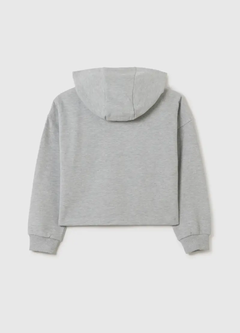 Felpa Da Ragazze In Misto Cotone Grigia Regular Fit Con Stitch, Bambina, Grigio miniatura 2
