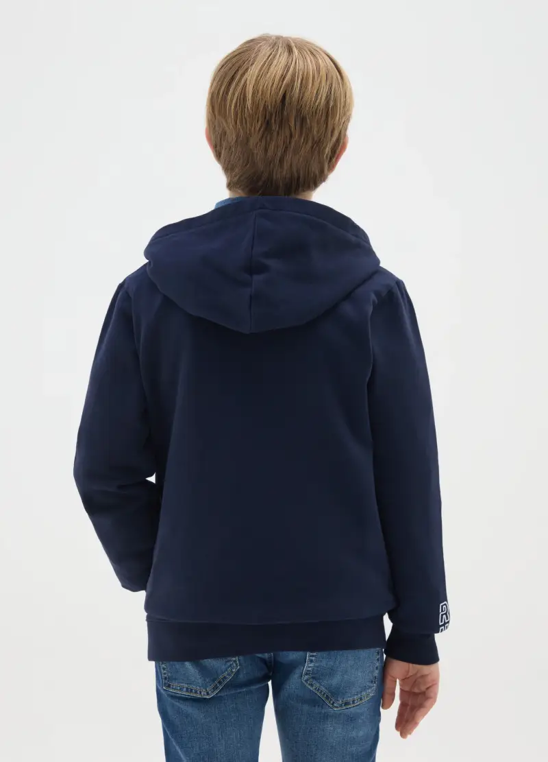 Felpa Full-zip Reup Con Patch Colorate In Cotone Bio, Bambino, Blu miniatura 2