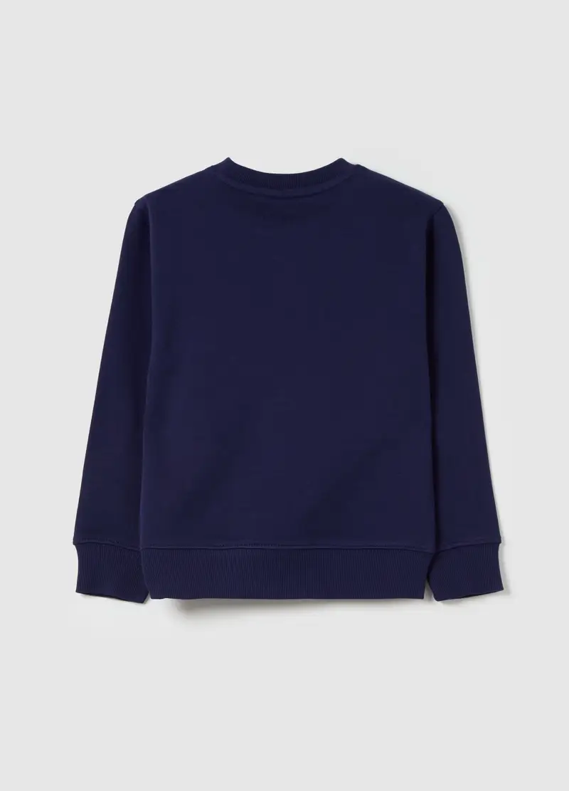 Felpa Girocollo Con Dettaglio A V, Bambino, Blu miniatura 2