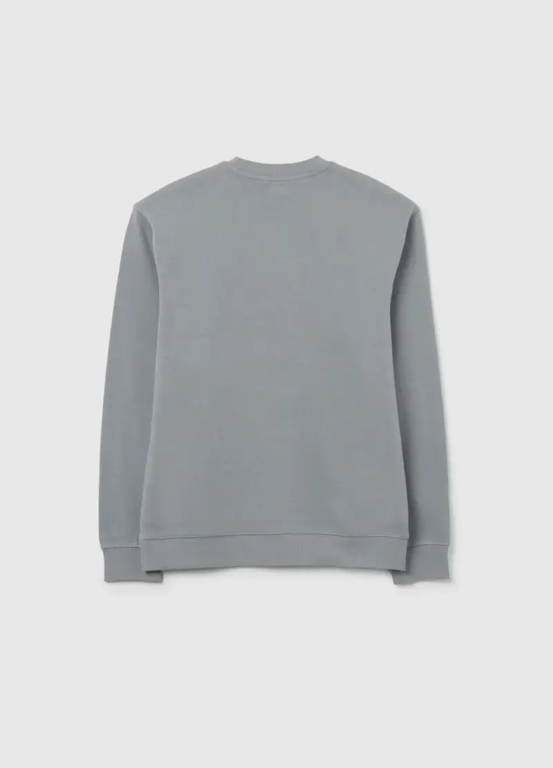 Felpa Grigia In Cotone Per Ragazzo, Bambino, Grigio miniatura 2