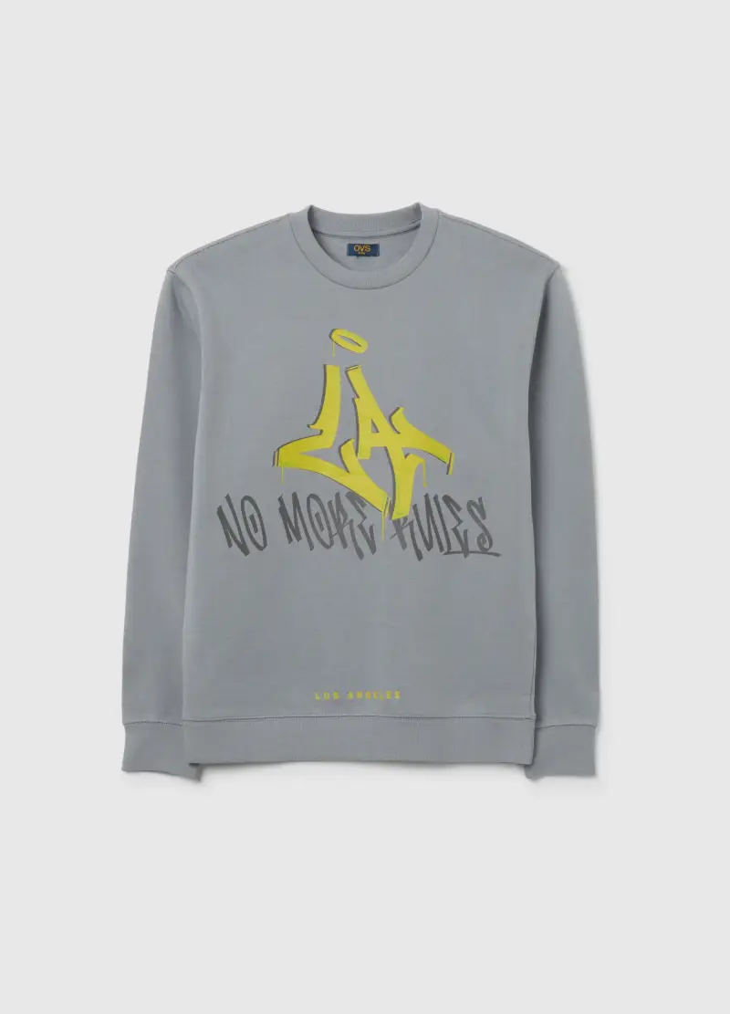 Felpa Grigia In Cotone Per Ragazzo, Bambino, Grigio