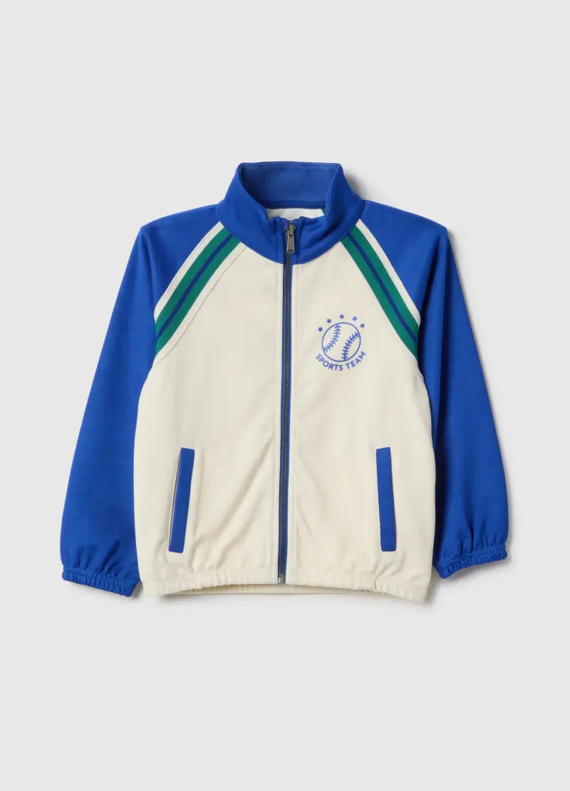 Ovs Kids Maglia Multicolor Da Bambino In Misto Cotone Con Zip