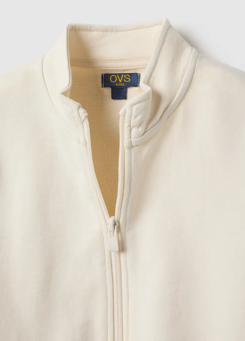 Felpa In Puro Cotone Bianca Da Bambina Regular Fit, Bianco miniatura 3