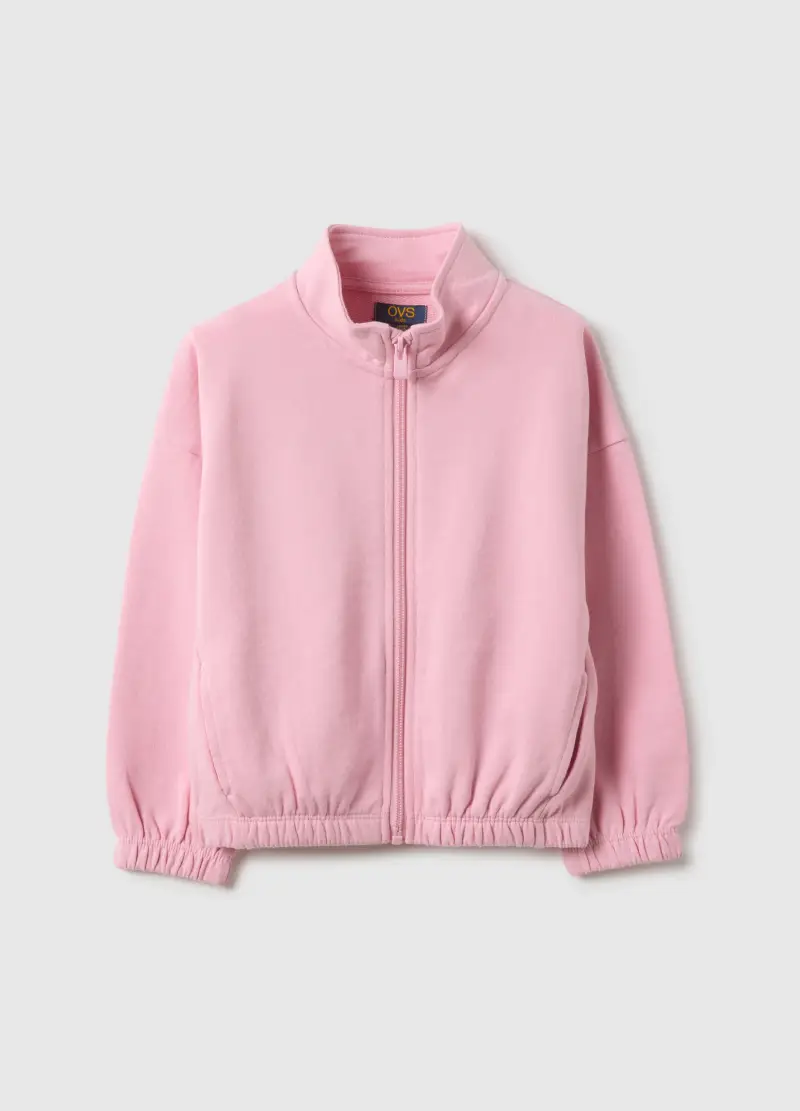 Felpa In Puro Cotone Rosa Da Bambina Regular Fit, Rosa