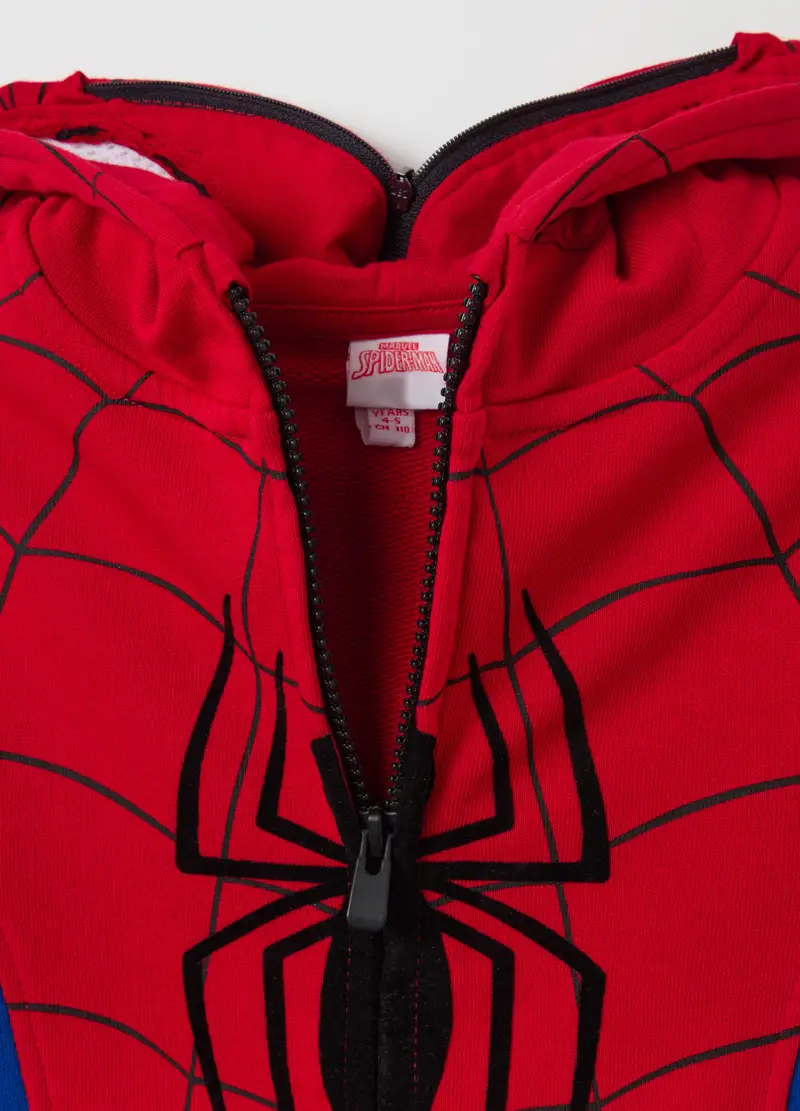 Full-zip Con Cappuccio Stampa Spider-man, Bambino, Multicolor miniatura 3
