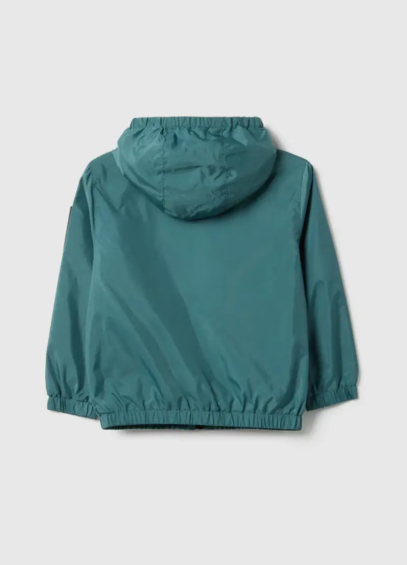 Giacca Azzurra Con Zip E Cappuccio Da Bambino Regular Fit, Azzurro miniatura 2