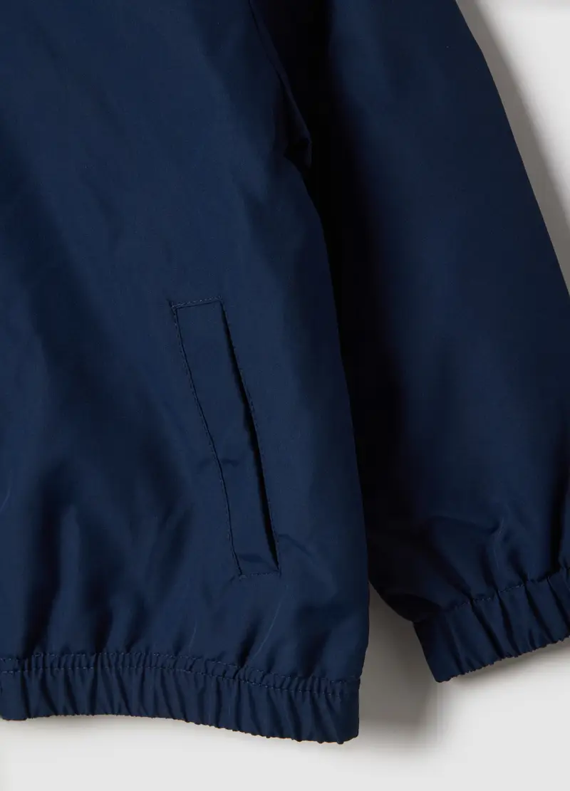 Giacca Blu Da Bambino Regular Fit Con Zip Integrale E Cappuccio, Blu miniatura 3