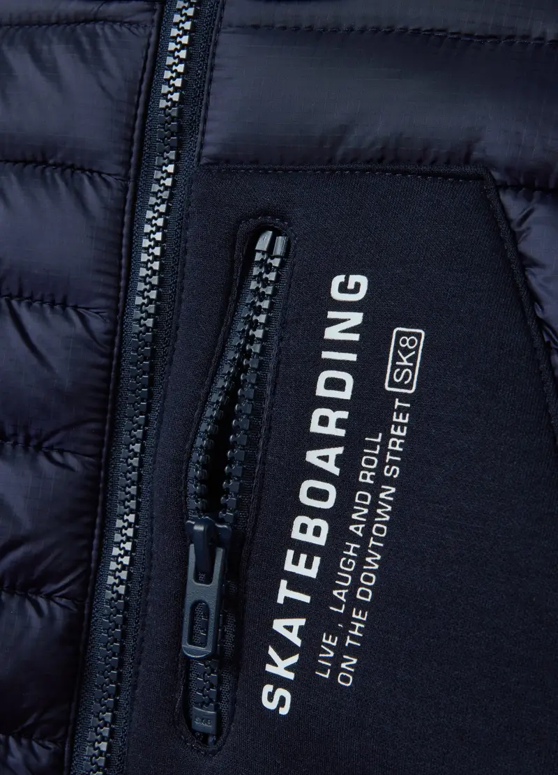 Giacca Combinata Con Cappuccio, Bambino, Blu miniatura 3