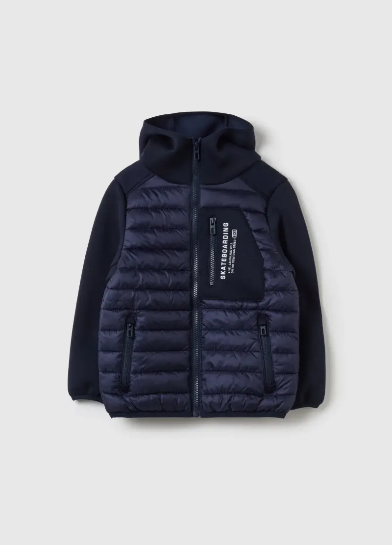 Giacca Combinata Con Cappuccio, Bambino, Blu