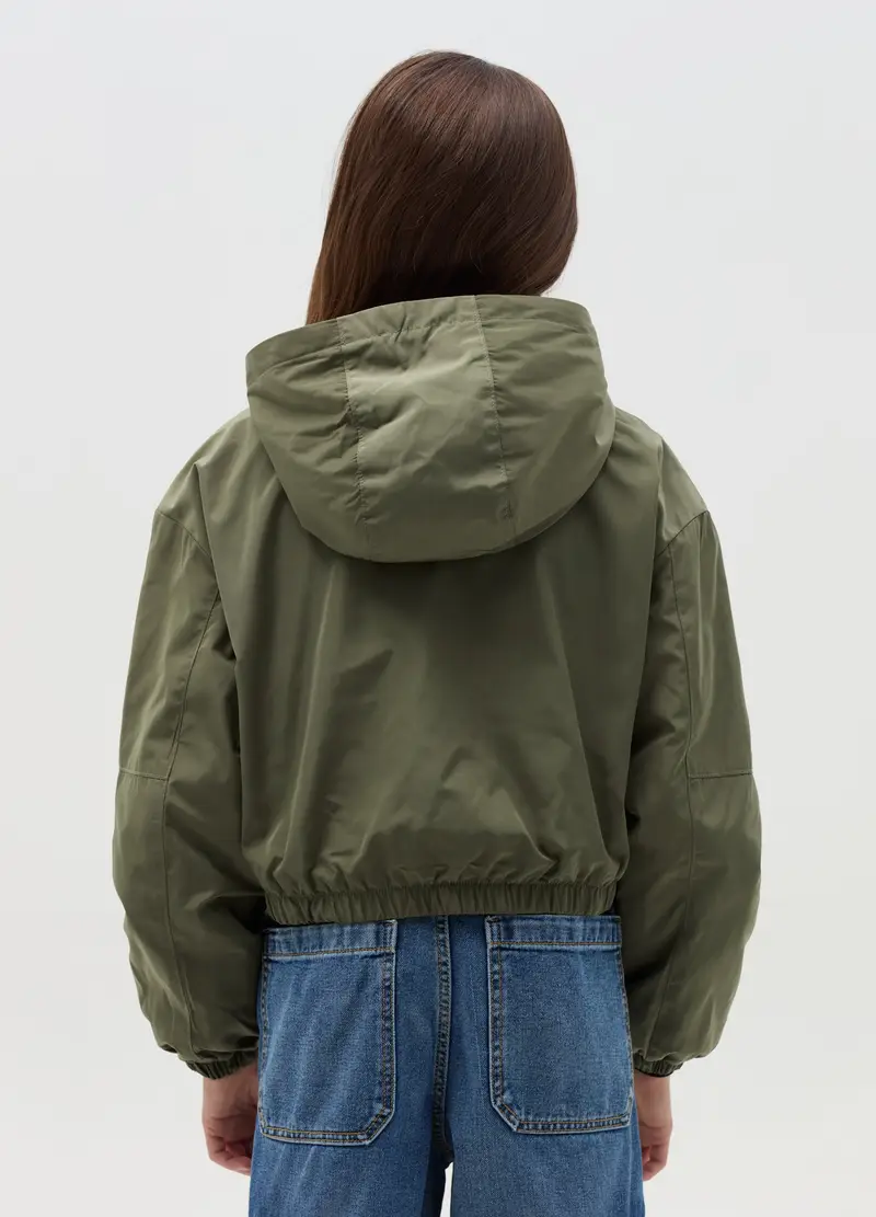 Giacca Crop Con Ricamo "urban Crew", Bambina, Verde miniatura 2