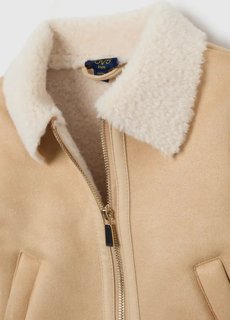 Giacca Da Bambina Beige Regular Fit, Multicolor miniatura 3