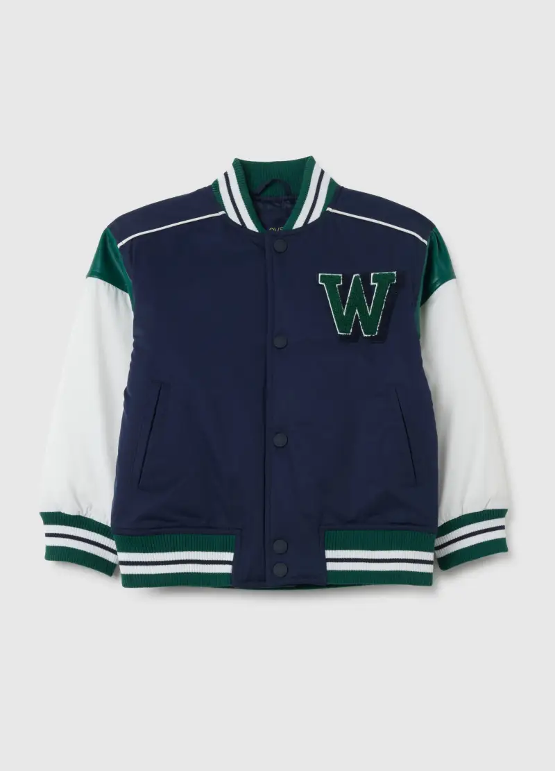 Giacca Da Bambino In Tessuto Blu Multicolor Regular Fit, Multicolor miniatura 2