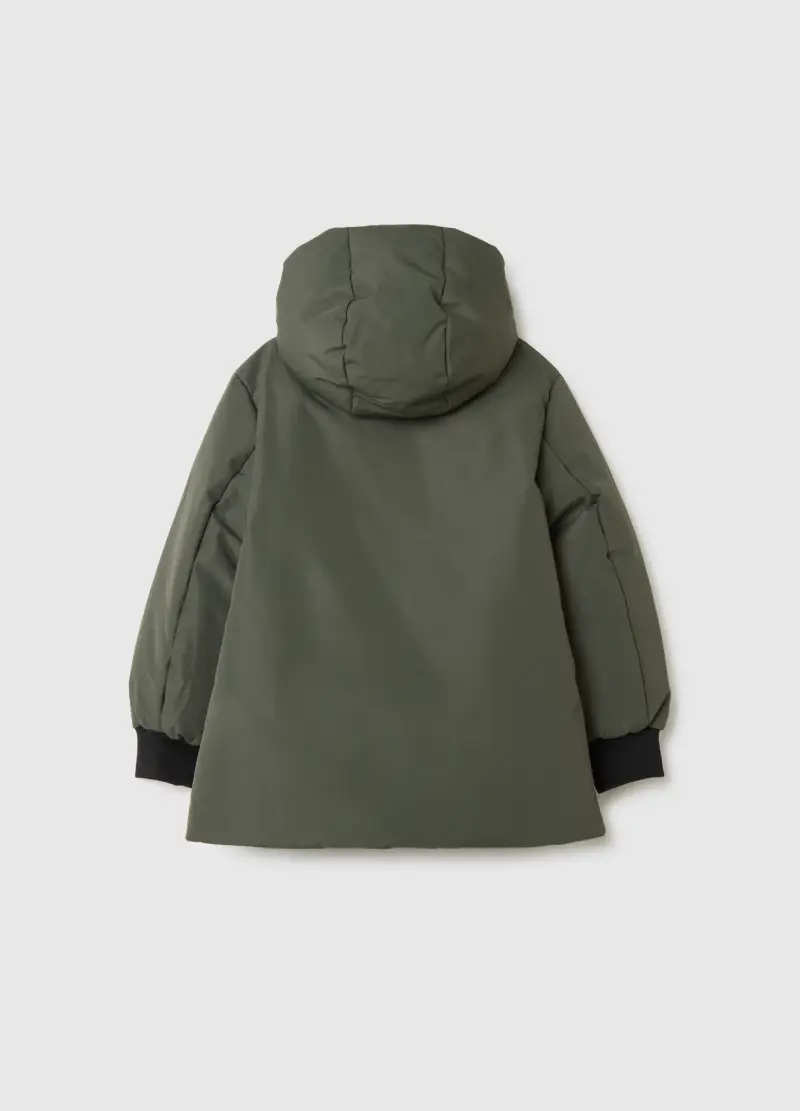 Giacca Da Bambino Verde Regular Fit Con Cappuccio, Verde miniatura 2