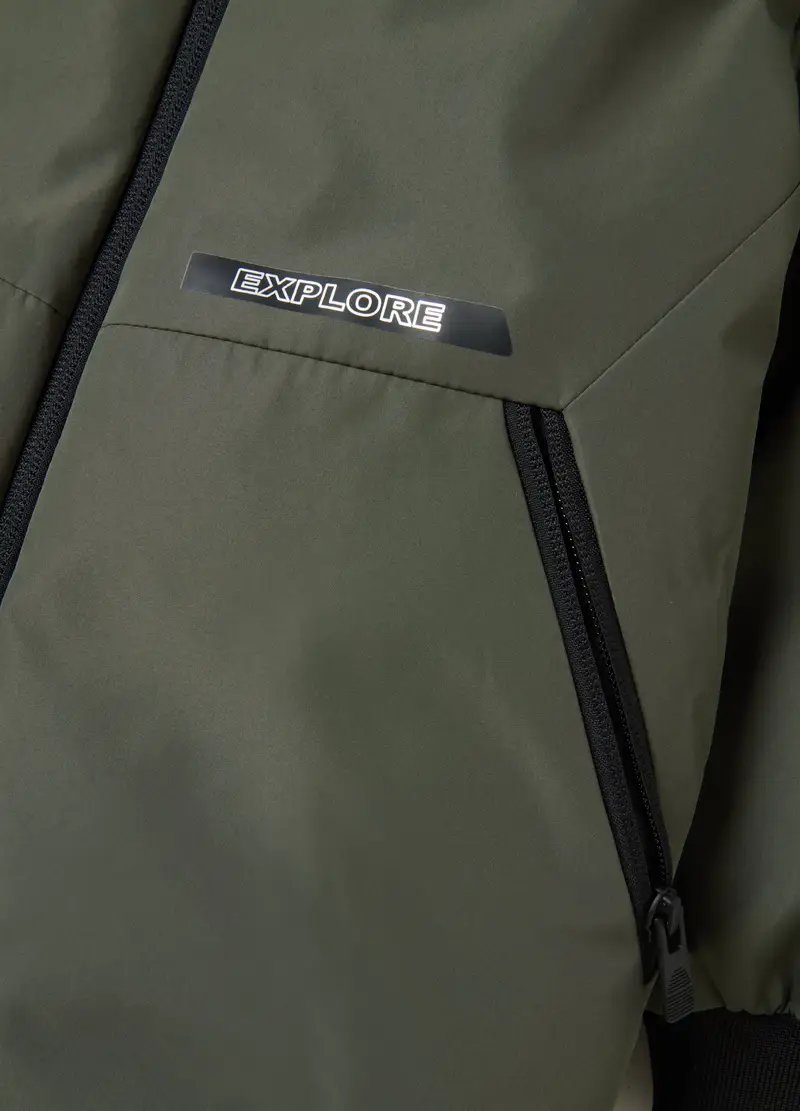 Giacca Da Bambino Verde Regular Fit Con Cappuccio, Verde miniatura 3