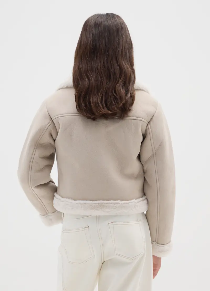 Giacca Da Ragazza Beige Slim Fit, Bambina, Beige miniatura 3