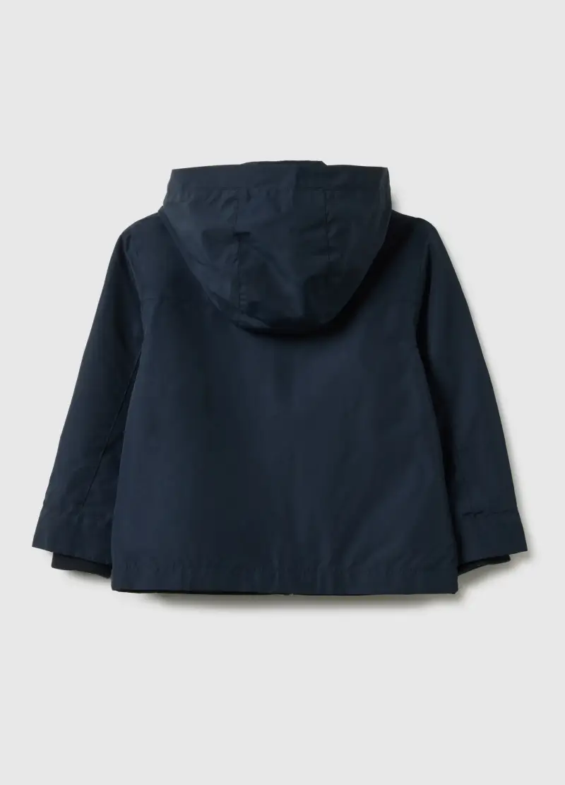 Giacca Foderata Blu Da Bambino Regular Fit Con Cappuccio, Blu miniatura 2