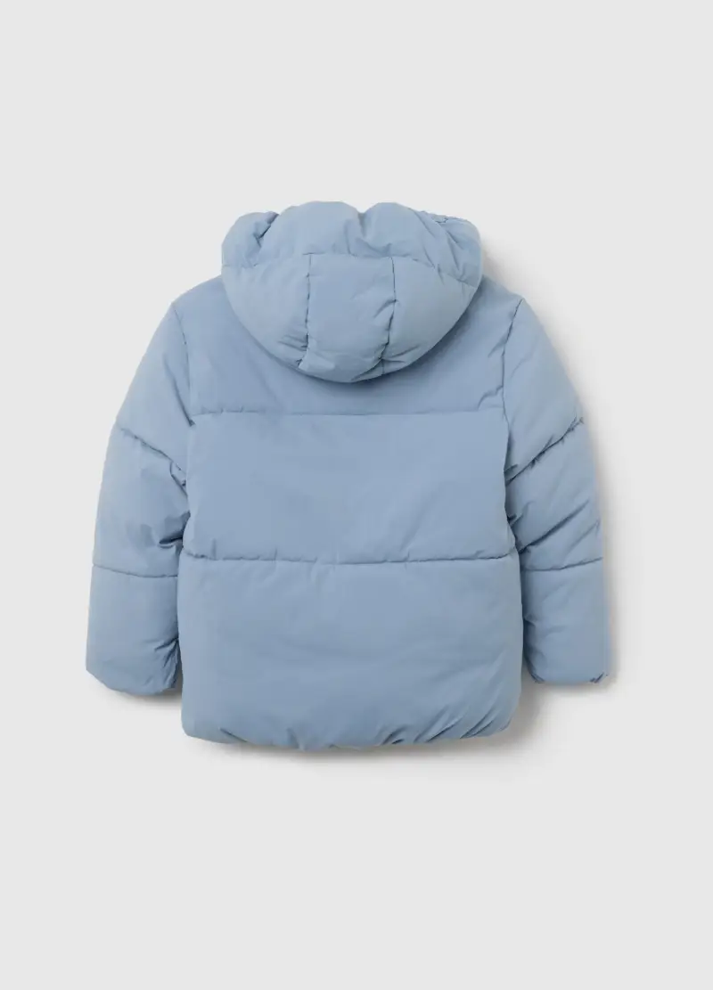 Giacca Imbottita Azzurra Da Bambino Regular Fit Con Cappuccio, Azzurro miniatura 2