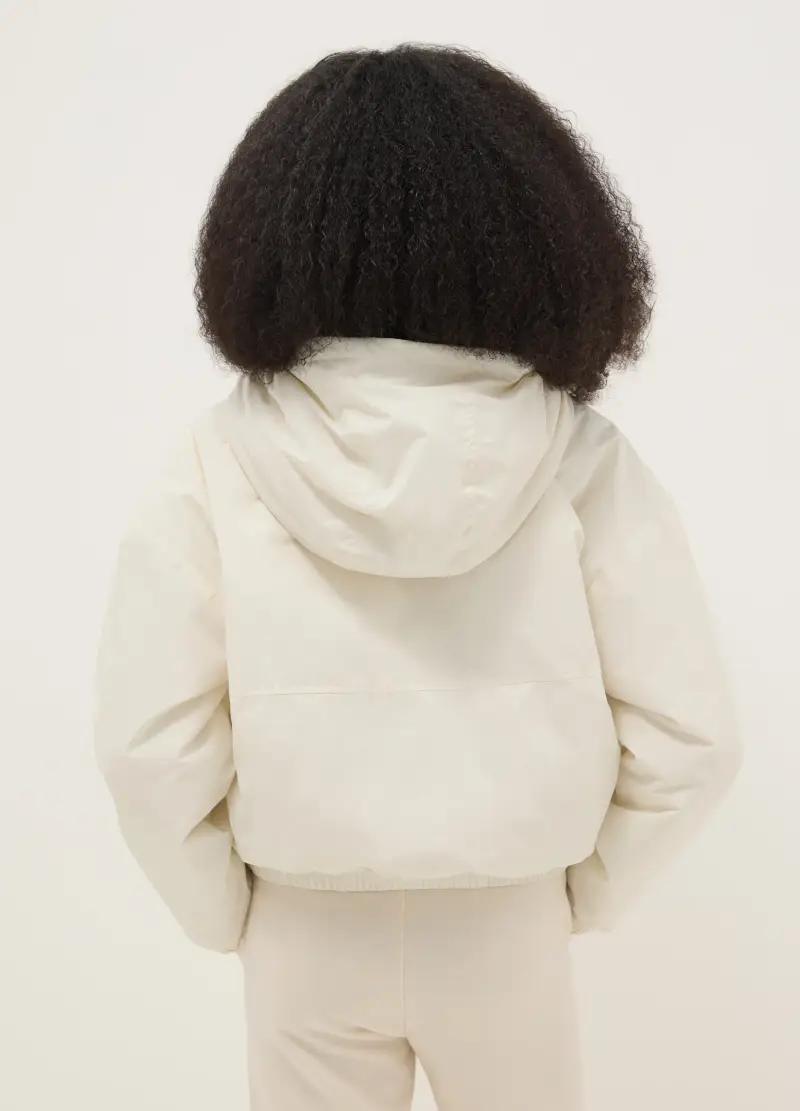 Giacca Imbottita Bianco Regular Fit Con Cappuccio Per Ragazze, Bambina, Bianco miniatura 2