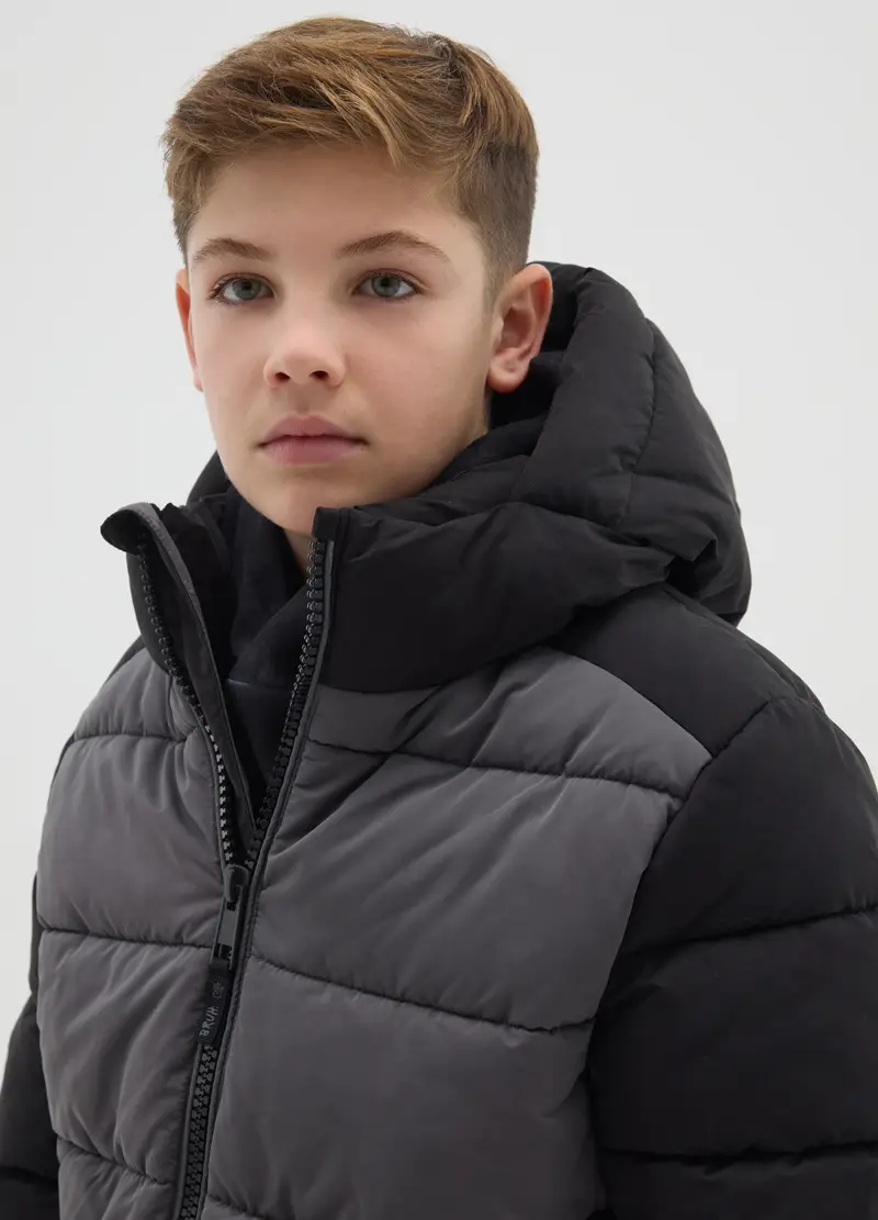 Giacca Imbottita Da Ragazzo Grigia Regular Fit, Bambino, Multicolor miniatura 3