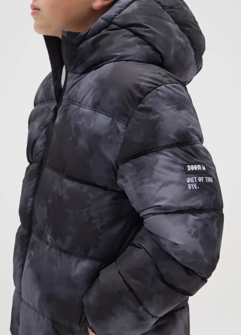 Giacca Imbottita Grigia Da Ragazzo Regular Fit Con Cappuccio, Bambino, Multicolor miniatura 3