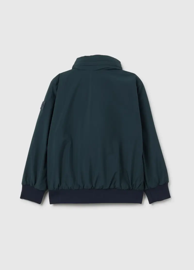 Giacca Imbottita Verde Per Bambini Regular Fit Con Zip E Cappuccio, Bambino, Verde miniatura 2