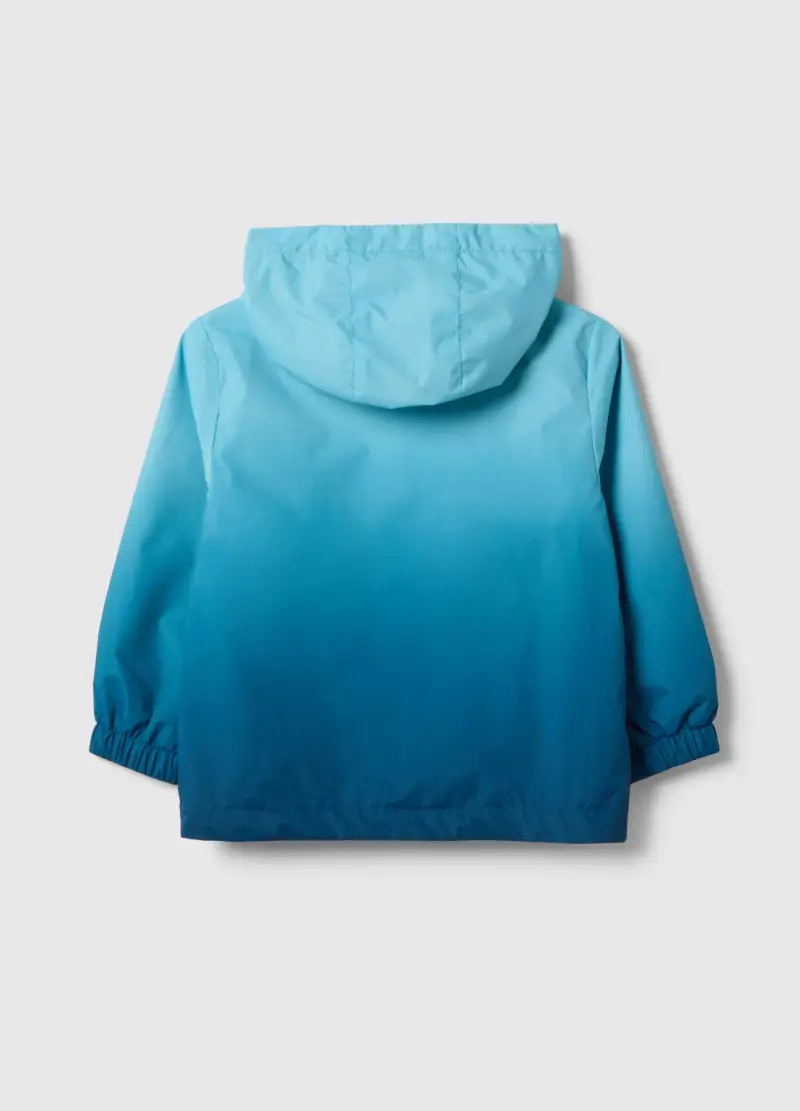Giacca Impermeabile Azzurra Regular Fit Con Cappuccio E Zip Da Bambino, Azzurro miniatura 2