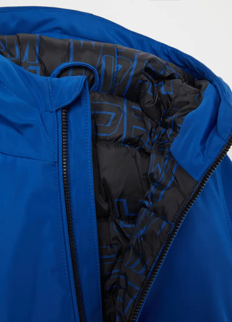 Giacca Impermeabile Con Cappuccio, Bambino, Blu miniatura 3