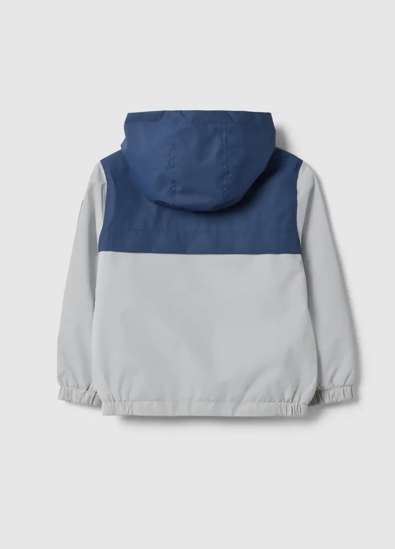 Giacca Impermeabile Multicolor Con Cappuccio E Zip Per Bambino, Multicolor miniatura 2