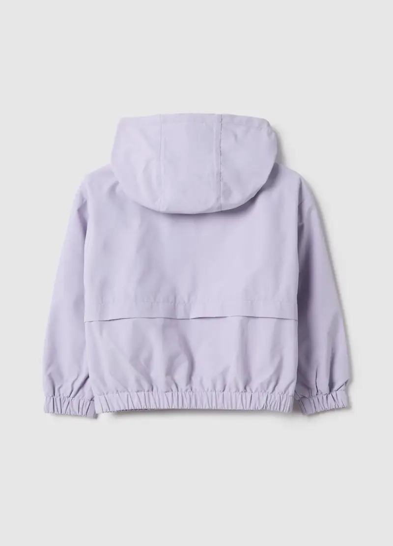 Giacca Impermeabile Viola Regular Fit Con Cappuccio Per Bambina, Viola miniatura 2