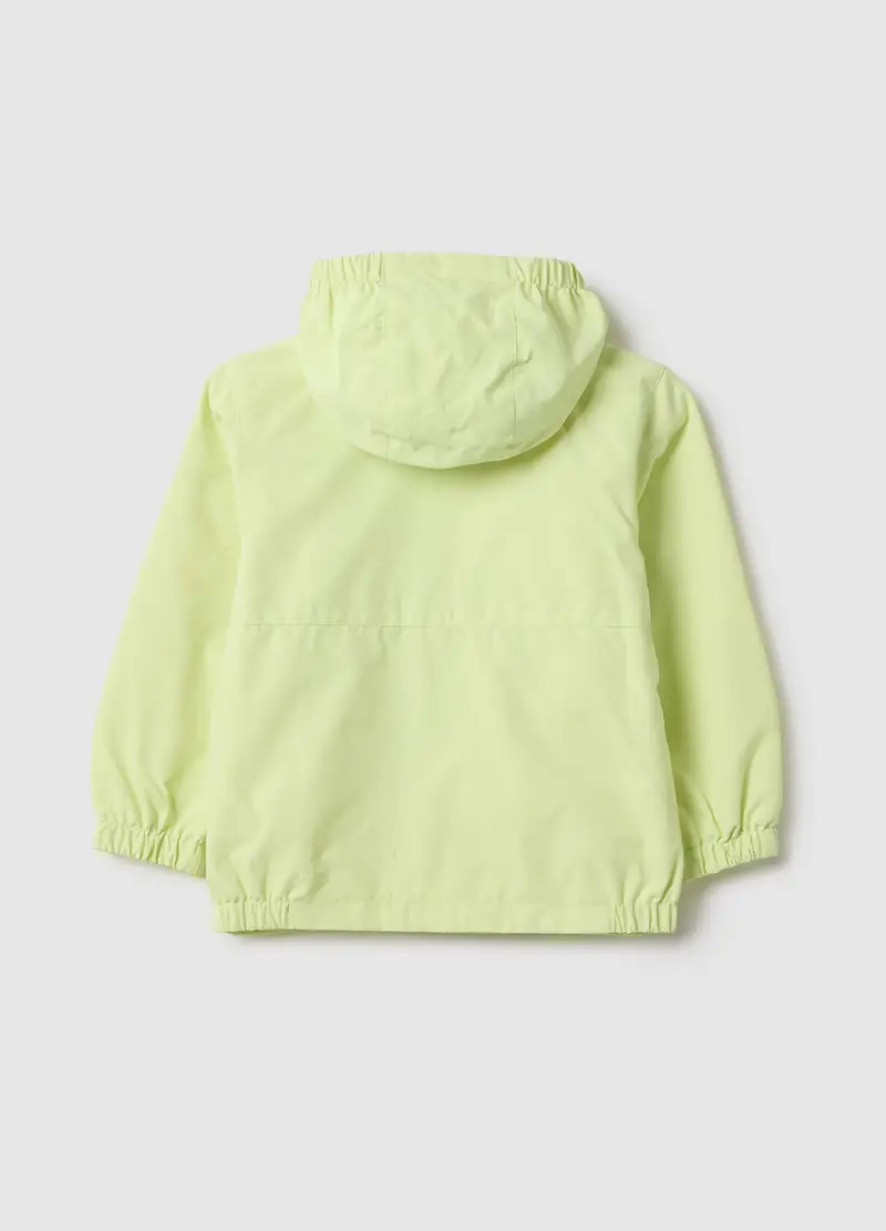Giacca Leggera Gialla Da Bambino Regular Fit Con Full Zip E Cappuccio, Giallo miniatura 2