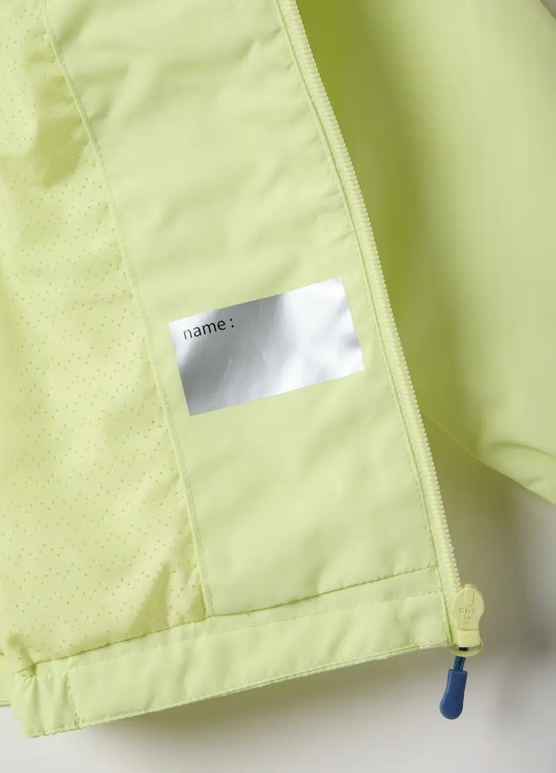 Giacca Leggera Gialla Da Bambino Regular Fit Con Full Zip E Cappuccio, Giallo miniatura 3