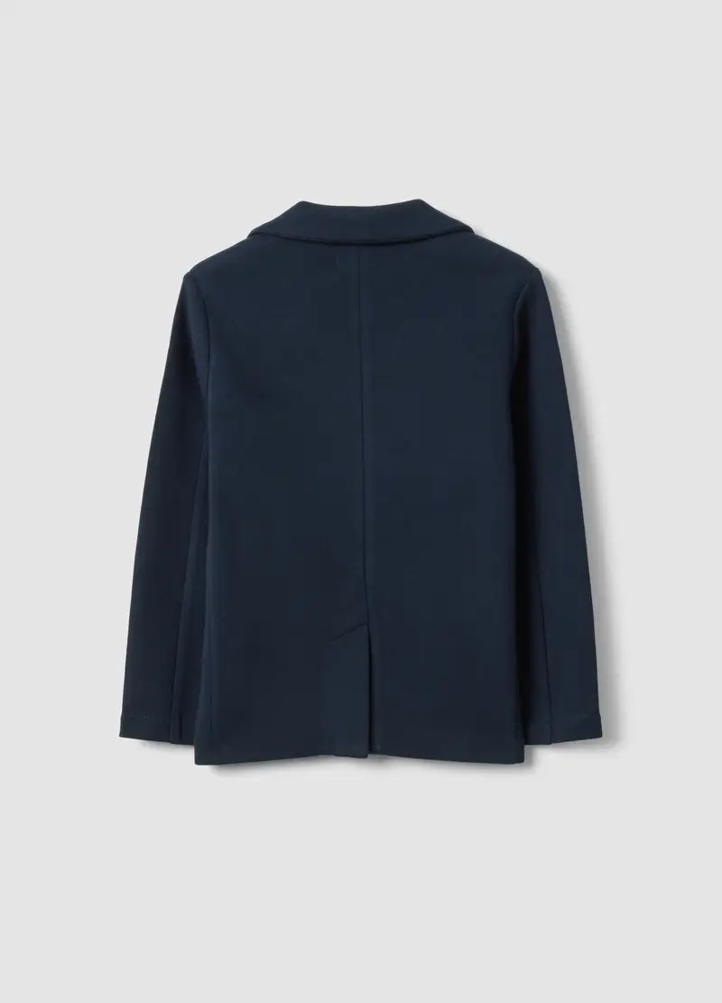 Giacca Leggera In Misto Cotone Blu Da Bambino Regular Fit, Blu miniatura 2