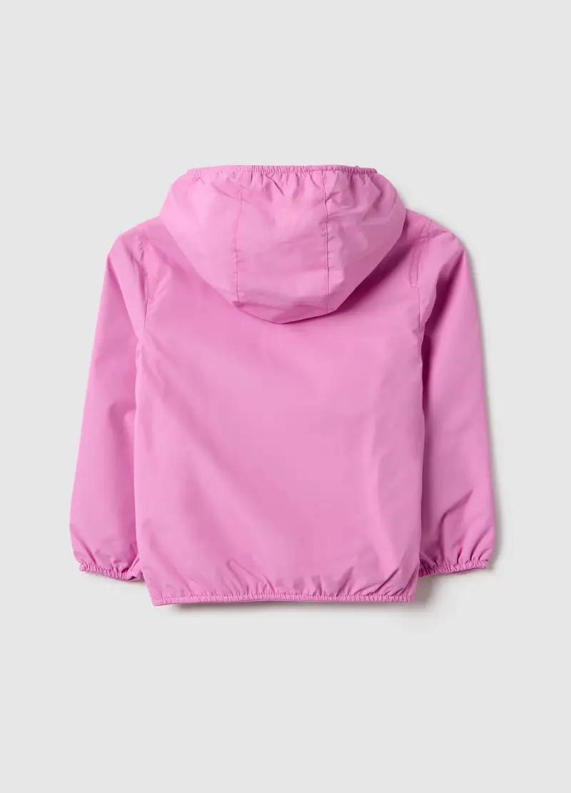 Giacca Rosa Da Bambina Regular Fit Con Zip Integrale E Cappuccio, Rosa miniatura 2