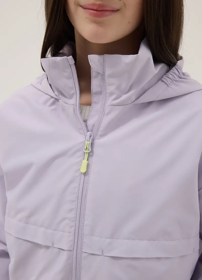 Giacca Viola Con Cappuccio Da Ragazza Regular Fit, Bambina, Viola miniatura 3