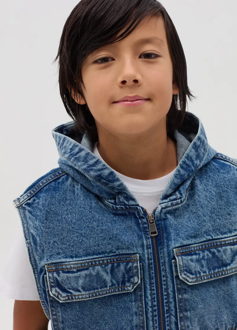 OVS KIDS Gilet Bambino Denim 4121920 miniatura 3