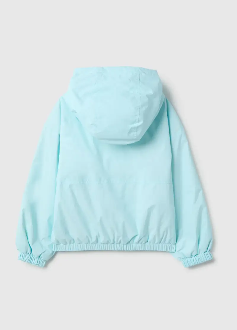 Giubbino Azzurro Imbottito Da Bambina Regular Fit Con Cappuccio, Azzurro miniatura 2