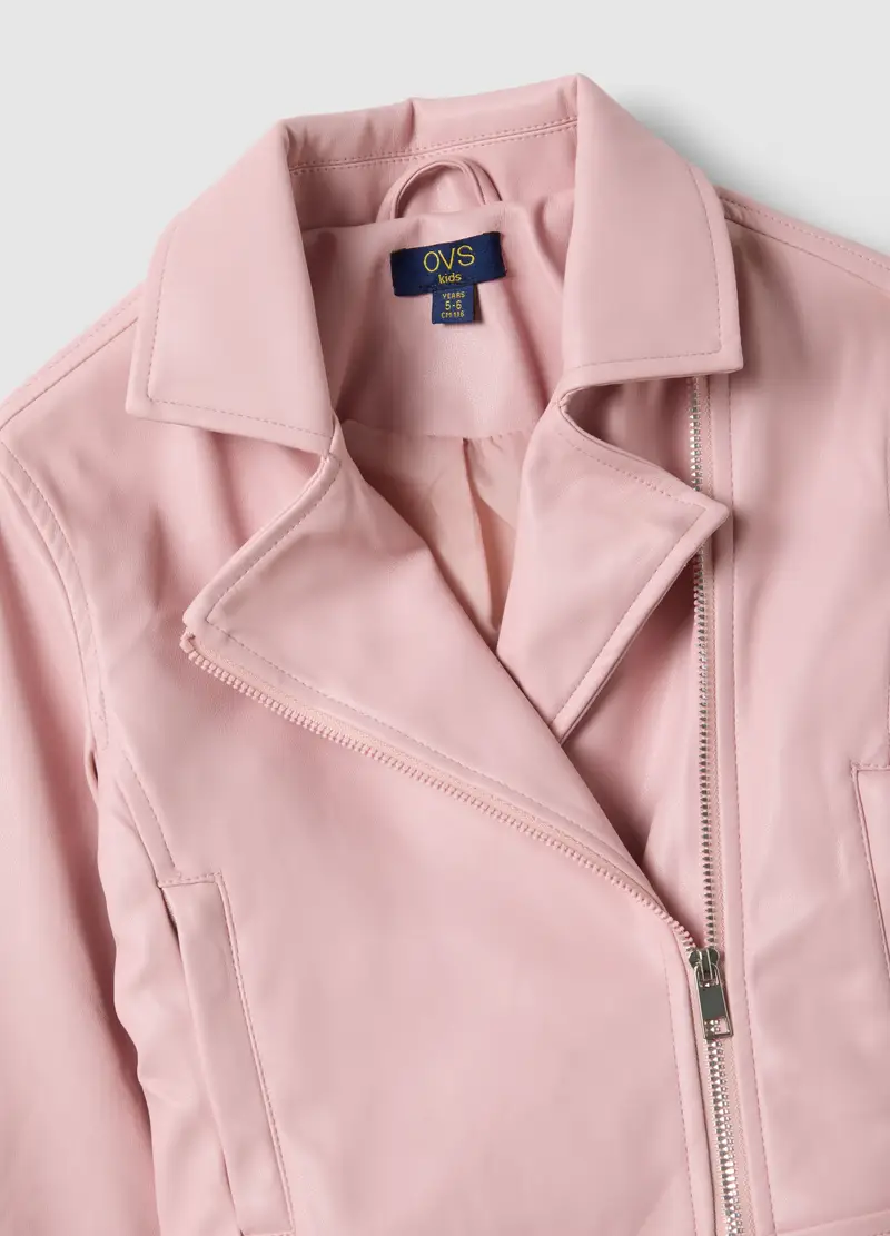 Giubbino Rosa Da Bambina Regular Fit Con Frange E Dettagli In Mesh, Rosa miniatura 3